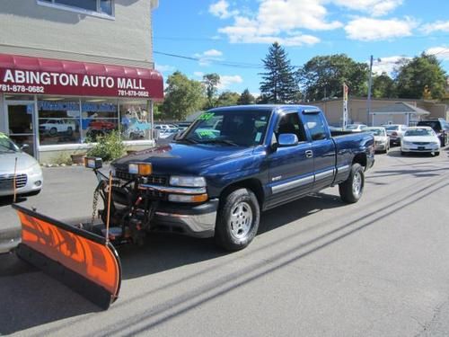2002 chevrolet silverado 1500 ls extended cab  4x4 7' curtis snow plow nr !!