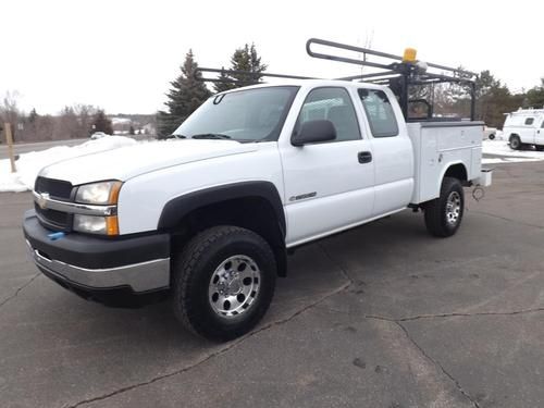 2004 chevy 2500 hd xcab 4x4 service/utility body crane bumper 6.0 v8