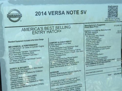 2014 Nissan Versa Note SV, US $18,228.00, image 9
