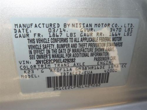 2014 Nissan Versa Note SV, US $18,228.00, image 11