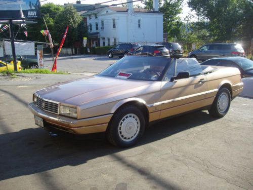 1987 cadillac allante, gold, loaded, both tops, origional florida car, garaged,