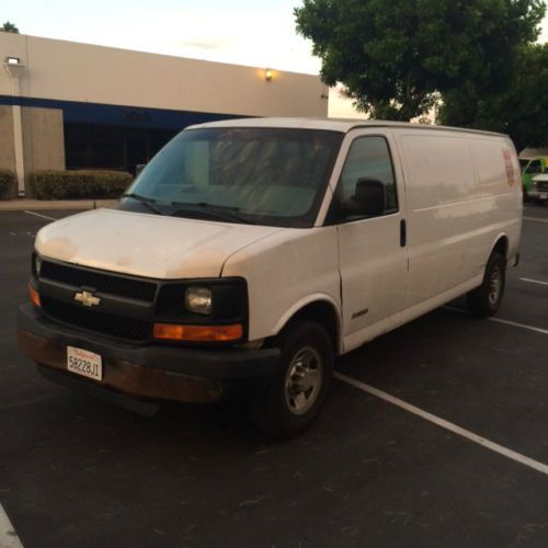 05 chevy express 3500 extended 2005 chevrolet cargo van savana gmc 6.0 v8