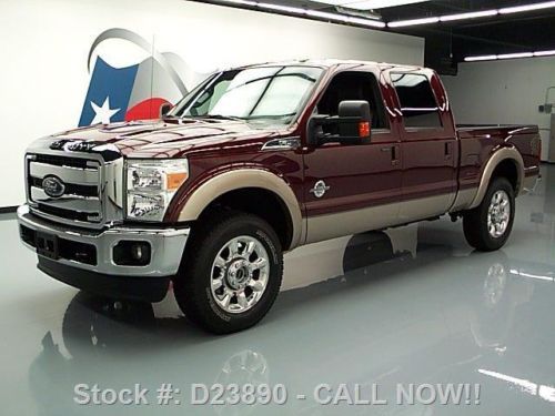 2012 ford f-250 lariat crew diesel 4x4 leather 20&#039;s 27k texas direct auto