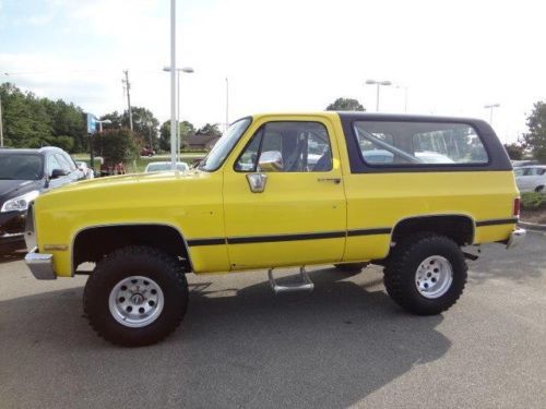 1983 chevrolet k5 blazer 350 4wd 4x4 5.7 k 5 no reserve 2 door yellow cold a/c