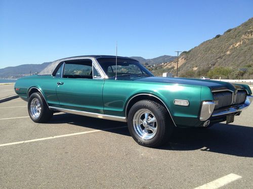 1968 mercury cougar xr-7 w/302 v8 metallic green w/ orig. black ca lic plates