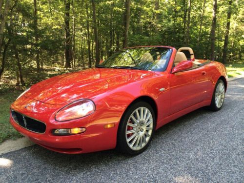 2002 cambiocorsa f1 spyder red tan michelin 4.2l v8 ferrari designed leather fun