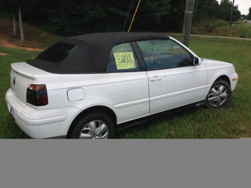 99 vw cabrio convertible *runs*  white-no reserve. girly car/sport edition/