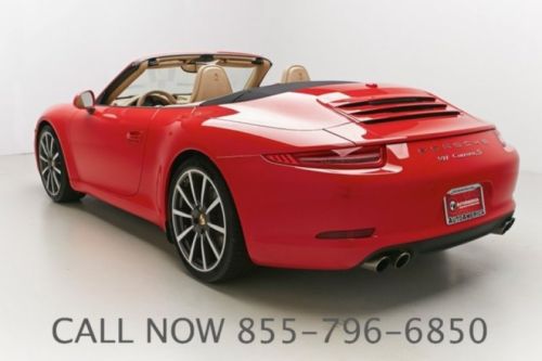 2013 PORSCHE 911 CARRERA S CONVERTIBLE 5K MI NAV BURMESTER HEATED COOLED SEATS, image 3
