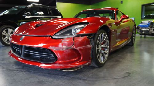 2013 dodge viper gts stryker red edition-repairable clean title-used