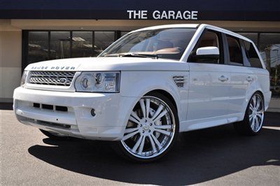 2011 land rover range rover sport supercharged,fuji white over saddle,only 15k!