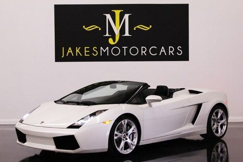 2008 gallardo spyder e-gear, balloon white, only 5600 miles, 1-owner, pristine!!