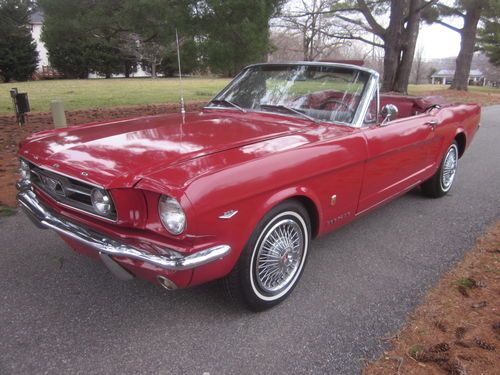 1966 mustang convertible 289 motor auto trans  power top deluxe interior no/res