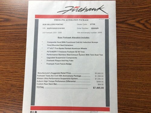 2001 Pontiac Firebird, US $54,990.00, image 14