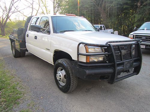 2006 chevrolet silverado 3500 4x4 flatbed crew truck