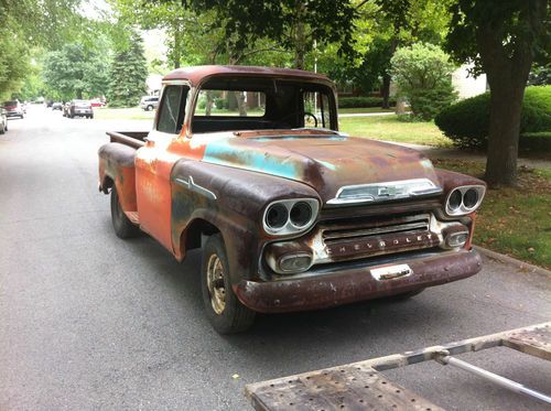 1958 chevrolet apache pickup shortbed step side project /55 56 57 58