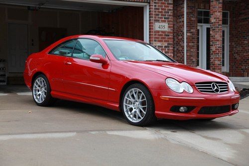 2005 mercedes-benz clk500 mars red tan interior