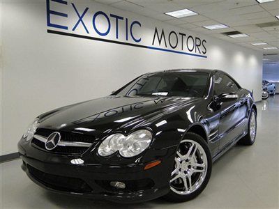 2006 mercedes sl55 amg! blk/blk nav pano keylesgo pdc a/c&amp;heated-sts chrome-whls