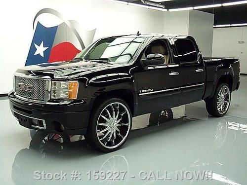 2008 gmc sierra denali htd leather sunroof nav 26's 76k texas direct auto