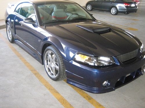 2002 ford mustang gt roush edition stage 2 coupe blue like new only 5273 miles!!