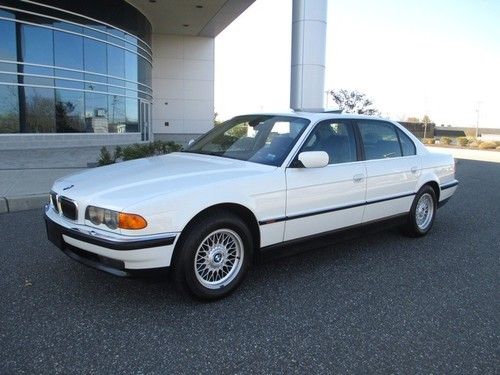 2000 bmw 740il sedan white with black leather stunning condition