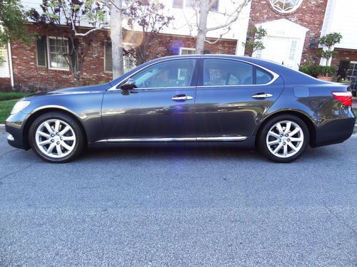 2007 lexus ls460 base sedan 4-door smokey granite/black navigation no reserve