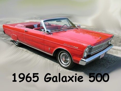 1965 ford galaxie 500 convertible ps pb 390 cu in  early 65 model