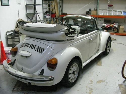 1978 volkswagen beetle convertible 2-door triple white