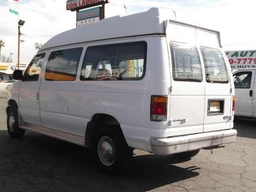 2007 ford e-150 wheelchair lift van - handicap extended &amp; raised roof no reserve