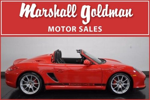 2011 porsche boxster spyder 6spd manual guards red black leather xenon 900 miles