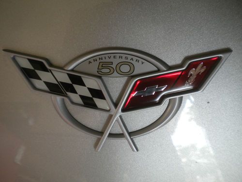 2003 corvette convertible silver 50th anniversary edition, image 3