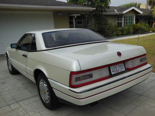 1987 CADILLAC ALLANTE CONVERTIBLE PEARL WHITE ORIGINAL TAN LEATHER, US $5,950.00, image 3