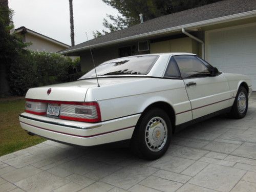 1987 CADILLAC ALLANTE CONVERTIBLE PEARL WHITE ORIGINAL TAN LEATHER, US $5,950.00, image 4