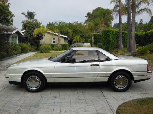 1987 CADILLAC ALLANTE CONVERTIBLE PEARL WHITE ORIGINAL TAN LEATHER, US $5,950.00, image 6