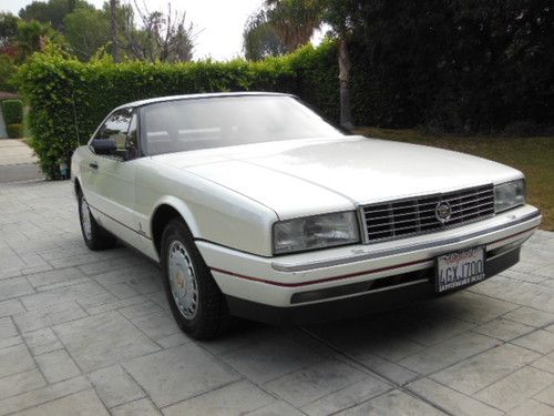 1987 CADILLAC ALLANTE CONVERTIBLE PEARL WHITE ORIGINAL TAN LEATHER, US $5,950.00, image 7
