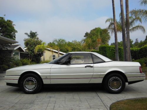 1987 CADILLAC ALLANTE CONVERTIBLE PEARL WHITE ORIGINAL TAN LEATHER, US $5,950.00, image 10