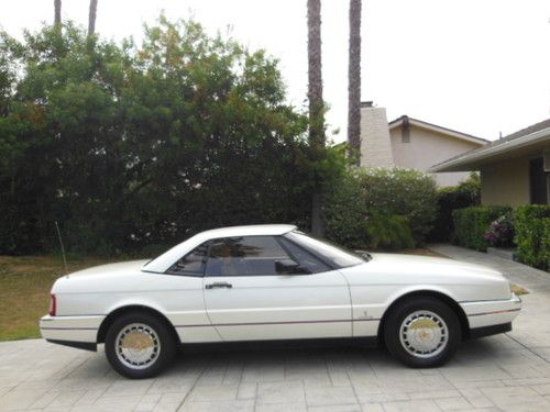 1987 CADILLAC ALLANTE CONVERTIBLE PEARL WHITE ORIGINAL TAN LEATHER, US $5,950.00, image 11