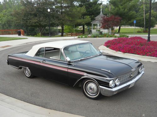 Ford galaxie 500 sunliner convertible--custom,rat rod, old school, hot rod black