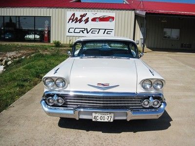 1958 WHITE CHEVY IMPALA, image 6