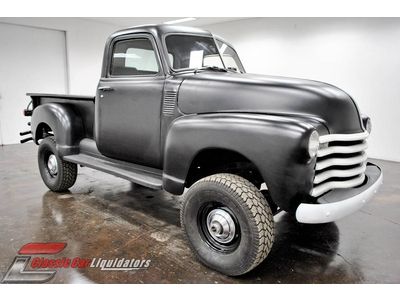 49 chevrolet 3100 pickup 4x4 sbc v8 700r4 automatic ps tilt pb front disc brakes