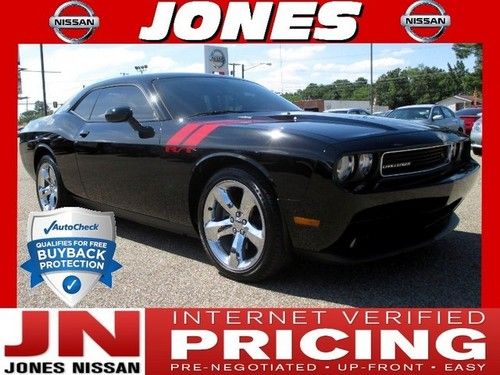 2012 dodge challenger r/t - one owner - low miles - warranty - black