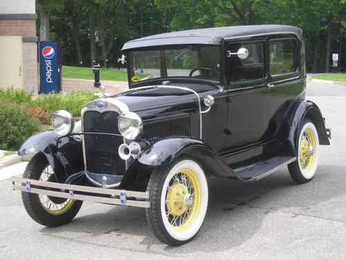 1930 model a ford 2 door sedan  restored