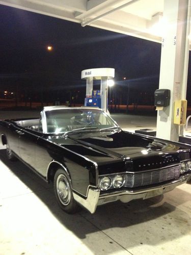 1967 lincoln continental convertible triple black. mint one owner car  video!