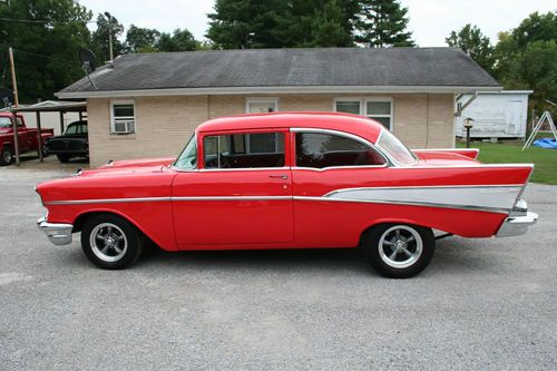1957 CHEVROLET BELAIR 2 DOOR SEDAN 283 AUTO POWER STEERING, US $28,500.00, image 6