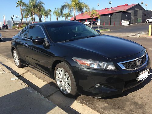 2009 honda accord ex-l coupe 2-door v6 navigation leather sunroof 40k miles