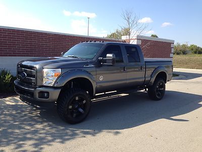 500 miles new 2014 lifted lariat fox shox moonroof nav navigation black gray