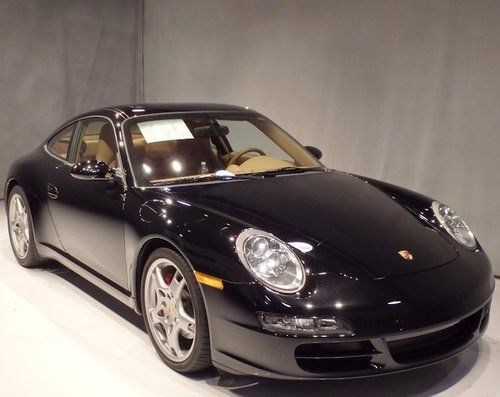 2008 08 porsche 911 carrera s coupe black/tan 12k miles 1 owner clean carfax!!!