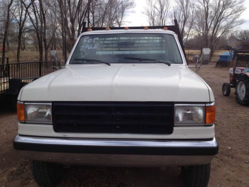 1987 ford f-350 dually 4x4 7.3 turbo diesel flatbed