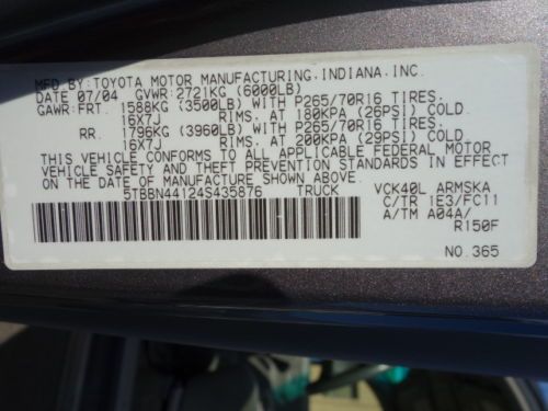 TOYOTA TUNDRA 4WD SR5 CREW CAB 4 DOORS V6 5-SPEED MANUAL SERVICED NO RESERVE, image 58