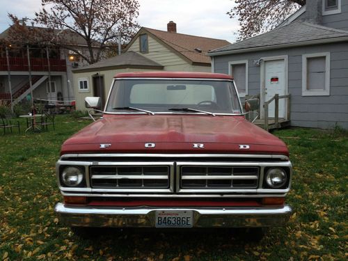 1971 ford f100 sport custom 360 cid v8 1/2 ton styleside 8 ft rwd automatic