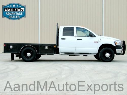 08_ram_3500hd_quad cab_slt_2wd_flatbed_6.7l diesel_1owner_tx